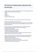 ATI Virtual Fundamentals alternate item format quiz