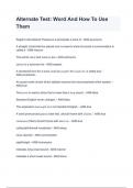 Alternate Test&lowbar; Word And How To Use Them
