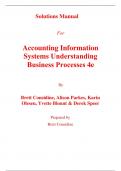 Solutions Manual for Accounting Information Systems Understanding Business Processes 4th Edition By Considine Parkes, Olesen Blount Speer (All Chapters, 100% Original Verified, A+ Grade) 