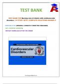 TEST BANK FOR Nursing care of clients with cardiovascular disorders &vert; 34 STUDY SETS &vert; COMPLETE SOLUTIONS GRADED A&plus;