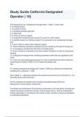 Study Guide California Designated Operator &lpar; 16&rpar;