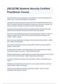 &lpar;ISC&rpar;2&lpar;TM&rpar; Systems Security Certified Practitioner Course