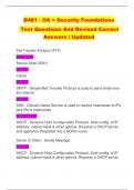 D481 - OA > Security Foundations Test Questions And Revised Correct  Answers | Updated