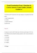 Fraud Examination Exams Pack Questions & Correct Answers &vert; Latest Update &vert;Already Graded A&plus;