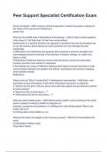 Peer Support Specialist Certification Exam