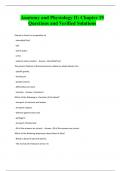 Anatomy and Physiology II&colon; Chapter 19 Questions and Verified Solutions