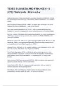 TEXES BUSINESS AND FINANCE 6-12 &lpar;276&rpar; Flashcards - Domain I-V