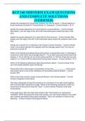 RCP 160 MIDTERM EXAM QUESTIONS AND COMPLETE SOLUTIONS &lpar;VERIFIED&rpar;