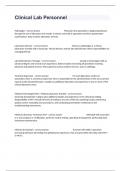Clinical Lab Personnel Final Exam With Solutions Of Answers&sol;2024&period;