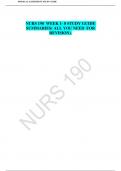 NURS 190 WEEK 1- 8 STUDY GUIDE  SUMMARIES( ALL YOU NEED FOR  REVISION).