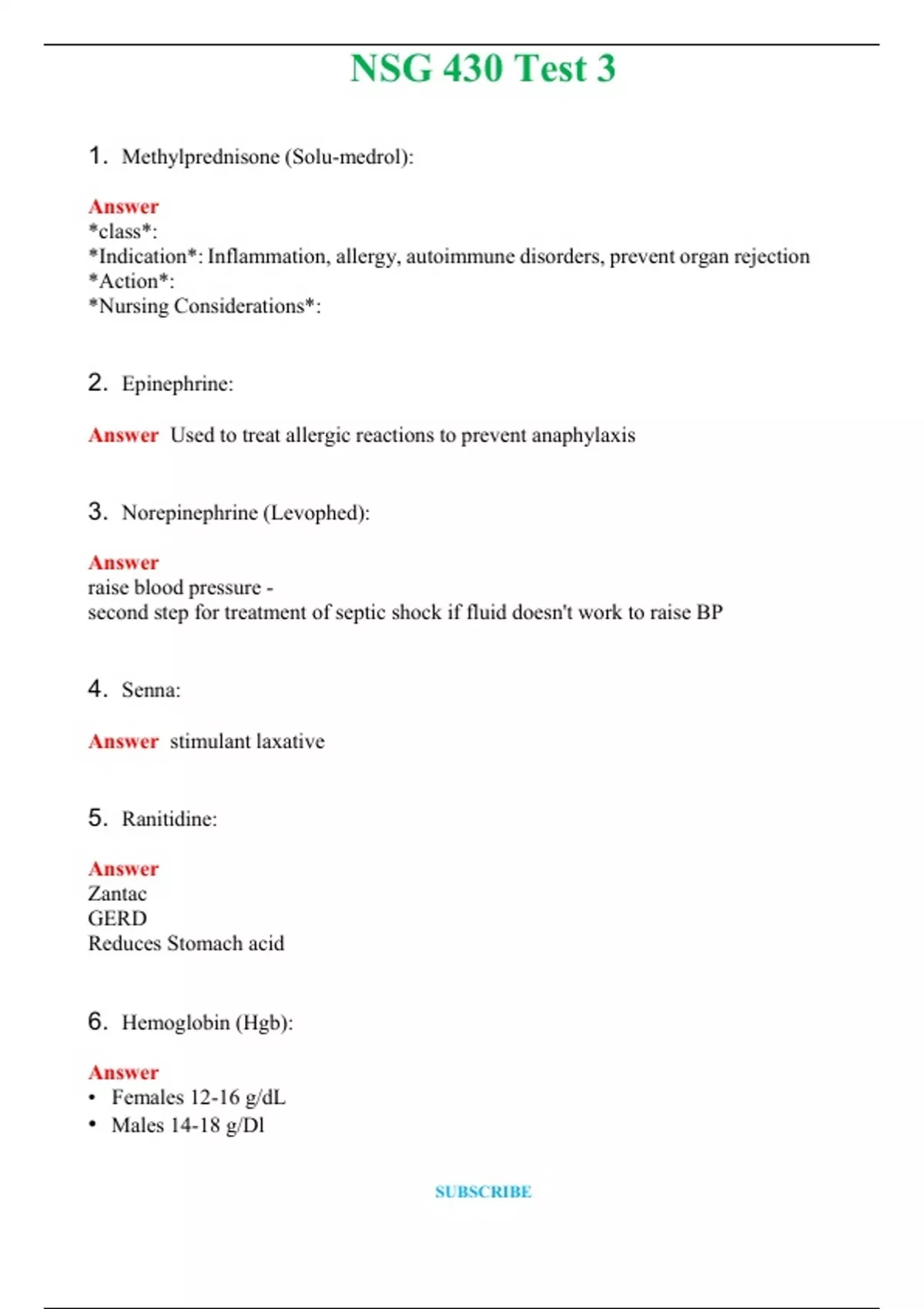NSG 430 Test 3 (Latest 2024 / 2025) Questions & Answers with rationales ...