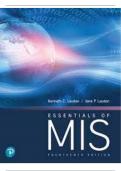 Test Bank For Essentials of MIS, 14th Edition by Kenneth C. Laudon,  Jane P. Laudon