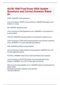 ALHS 1040 Exam 2024 &vert; ALHS 1040  Final Exam Review 2024 Questions  and Correct Answers Rated A&plus;