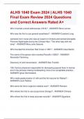 ALHS 1040 Exam 2024 &vert; ALHS 1040  Final Exam Review 2024 Questions  and Correct Answers Rated A&plus;