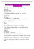 BSC 108 - YATES TEST 2 EXAM QUESTIONS AND ANSWERS
