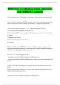 BIOM 525 Certification Exam Questions  and CORRECT Answers