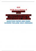 OCR  GCSE (9–1) History B  (Schools History Project)  J411/14 Crime and Punishment, c.1250 to present with The Norman Conquest, 1065–1087  QUESTION PAPER AND MARK SCHEME FOR JUNE 2023 (MERGED) 