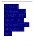 TPS2601 Assignment 2 &lpar;COMPLETE ANSWERS&rpar; 2024 &lpar;653273&rpar; - DUE 25 July 2024