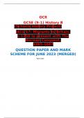 OCR  GCSE (9–1) History B  (Schools History Project)  J411/17: Migrants to Britain, c.1250 to present with The Norman Conquest,  1065-1087  QUESTION PAPER AND MARK SCHEME FOR JUNE 2023 (MERGED) 