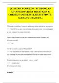 QUALTRICS COREXM - BUILDING AN  ADVANCED SURVEY QUESTIONS &  CORRECT ANSWERS &vert; LATEST UPDATE &vert; ALREADY GRADED A&plus;