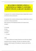 QUALTRICS CERTIFICATION L1 QUESTIONS & CORRECT ANSWERS &vert;  LATEST UPDATE &vert;ALREADY GRADED A&plus;