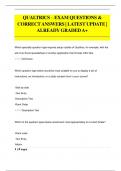 QUALTRICS &ndash; EXAM QUESTIONS &  CORRECT ANSWERS &vert; LATEST UPDATE &vert; ALREADY GRADED A&plus;