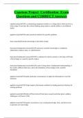 Capstone Project Certification Exam  Questions and CORRECT Answers
