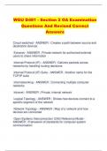 WGU D481 - Section 2 OA Examination Questions And Revised Correct  Answers