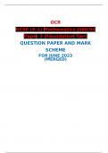 OCR  GCSE (9–1) Mathematics J560/03 Paper 3 (Foundation Tier) QUESTION PAPER AND MARK SCHEME FOR JUNE 2023 (MERGED) 