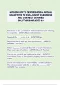 MPOETC STATE CERTIFICATION ACTUAL  EXAM WITH 70 REAL STUDY QUESTIONS  AND CORRECT VERIFIED  SOLUTIONS&sol;GRADED A&plus;