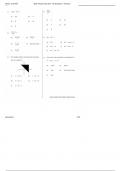 Math Practice Test 2013 - 85 Questions + Answers Graded A+