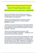 APhA Final Assessment Actual  Exam Tested Questions And  Revised Correct Answers | Updated