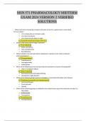 MSN 571 PHARMACOLOGY MIDTERM EXAM 2024 VERSION 2 VERIFIED SOLUTIONS