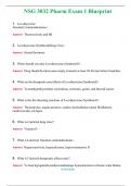 NSG 3032 Pharm Exam 1 Blueprint &lpar;Latest 2024 &sol; 2025&rpar; Questions & Answers with rationales