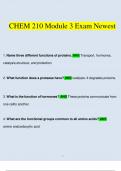 CHEM 210 Module 3 Exam Newest Questions and Answers (2023 / 2024) (Verified Answers) A+