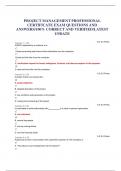 PROJECT MANAGEMENT PROFESSIONAL CERTIFICATE EXAM QUESTIONS AND ANSWERS&sol;100&percnt; CORRECT AND VERIFIED&sol;LATEST UPDATE