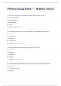 Pharmacology Exam 1 - Multiple Choice Questions And Verified Answers&lpar;graded a&plus;&rpar;2024&period;