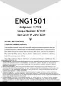 ENG1501 Assignment 2 (ANSWERS) 2024 - DISTINCTION GUARANTEED