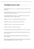 PHARMACOLOGY QUIZ Guide With All Complete Questions And Correct Answers&sol;2024&period;