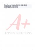 Med Surge Retake EXAM 2024-2025 CORRECT ANSWERS