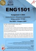ENG1501 Assignment 3 (COMPLETE ANSWERS) 2024 (371505) - DUE 6 August 2024 