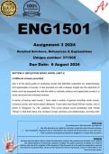 ENG1501 Assignment 3 &lpar;COMPLETE ANSWERS&rpar; 2024 &lpar;371505&rpar; - DUE 6 August 2024 