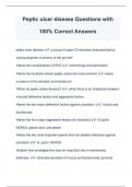 Peptic ulcer disease Questions with 100&percnt; Correct Answers