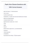 Peptic Ulcer Disease Questions with 100&percnt; Correct Answers