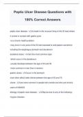 Peptic Ulcer Disease Questions with 100&percnt; Correct Answers