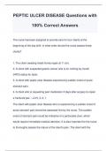 PEPTIC ULCER DISEASE Questions with 100&percnt; Correct Answers