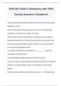POS-301 Exam 2 Questions with 100% Correct Answers | Graded A+