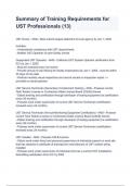 Summary of Training Requirements for UST Professionals &lpar;13&rpar; with complete solution