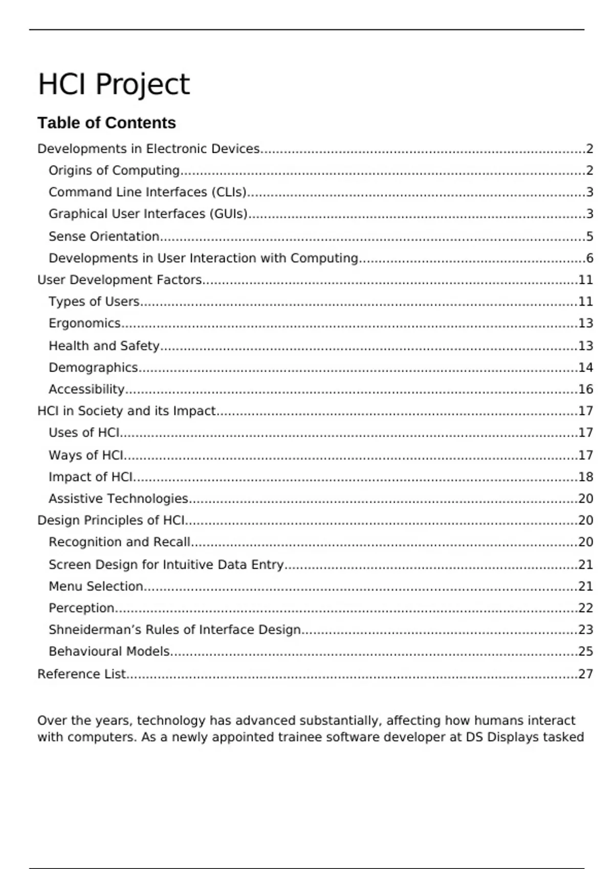 Assignment 10.1 HCI Project 2024 Pearson BTEC Distinction Unit 10