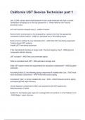 California UST Service Technician part 1 with complete solution